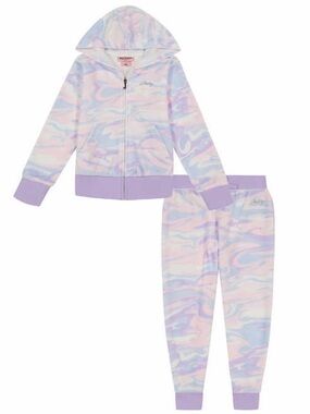 Juicy Couture Girl's Hoodie Joggers Track Set Velour Size 7 NWT